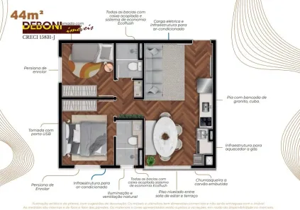 Apartamento com 2 Quartos à venda, 44m² no Cidade Patriarca, São Paulo