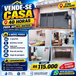 Casa com 2 Quartos à venda, 100m² no Quarenta Horas (Coqueiro), Ananindeua