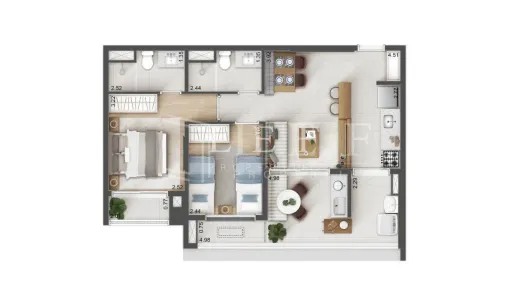 Apartamento com 2 Quartos à venda, 64m² no Bela Vista, São Paulo