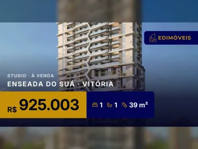 Apartamento com 1 Quarto à venda, 39m² no Enseada do Suá, Vitória