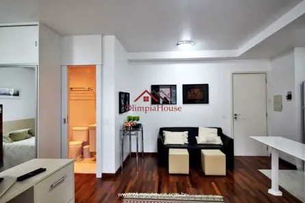 Apartamento com 1 Quarto para alugar, 55m² no Cidade Monções, São Paulo