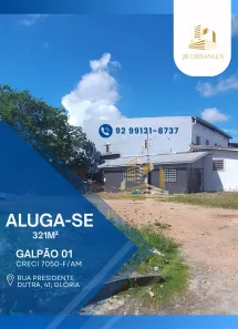 Galpão/Depósito/Armazém para alugar, 321m² no Glória, Manaus