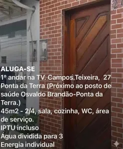 Apartamento com 2 Quartos para alugar, 45m² no Ponta da Terra, Maceió
