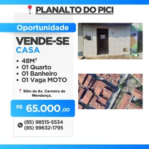Casa com 1 Quarto à venda, 48m² no Pici, Fortaleza