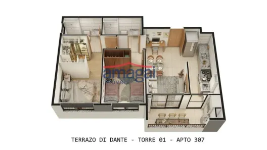 Apartamento com 2 Quartos à venda, 49m² no Palmeiras de São José, São José dos Campos
