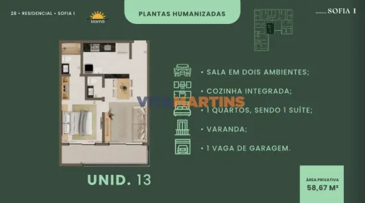 Apartamento com 1 Quarto à venda, 59m² no Portinho, Cabo Frio