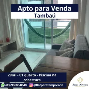 Apartamento com 1 Quarto à venda, 29m² no Tambaú, João Pessoa