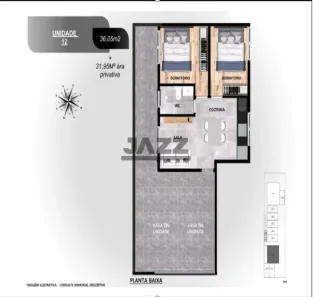 Casa de Condomínio com 2 Quartos à venda, 36m² no Barranco Alto, Caraguatatuba