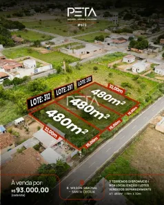 Lote/Terreno à venda, 480m² no Cidade de Santa Cecília, Cantá