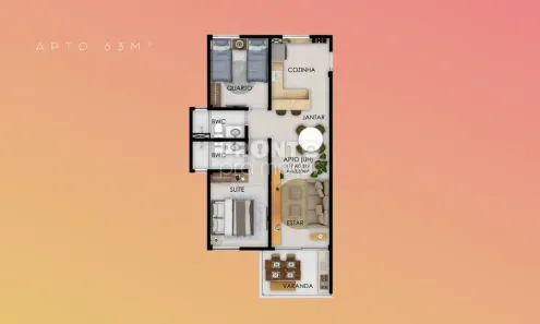 Apartamento com 3 Quartos à venda, 63m² no Centro, Ipojuca
