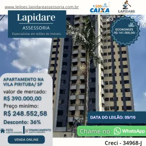 Apartamento com 2 Quartos à venda, 56m² no Vila Pirituba, São Paulo
