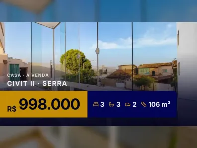 Casa com 3 Quartos à venda, 106m² no Civit II, Serra