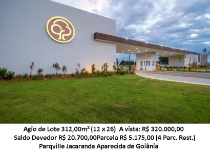 Lote/Terreno à venda, 312m² no Residencial Parqville Jacarandá, Aparecida de Goiânia