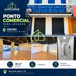 Ponto Comercial para alugar, 33m² no Centro, Pindamonhangaba