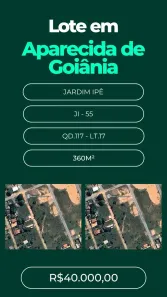 Lote/Terreno à venda, 360m² no Jardim Ipê, Aparecida de Goiânia