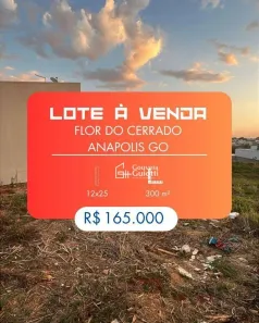 Lote/Terreno à venda, 300m² no Residencial Flor do Cerrado, Anápolis