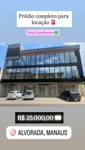 Prédio Residencial para alugar, 360m² no Alvorada, Manaus