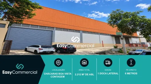 Galpão/Depósito/Armazém para alugar, 2212m² no Chácaras Boa Vista, Contagem