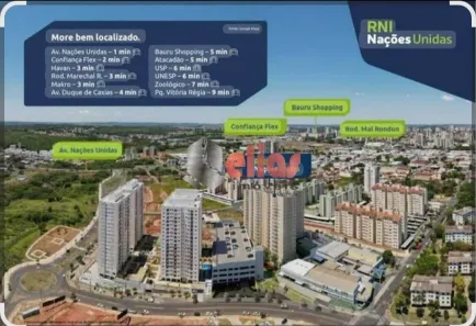 Apartamento com 2 Quartos para alugar, 48m² no Parque Água Comprida, Bauru