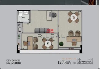 Sala Comercial à venda, 42m² no Jardim Paulista, Bauru