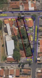 Lote/Terreno à venda, 924m² no Bosque da Saúde, Taubaté