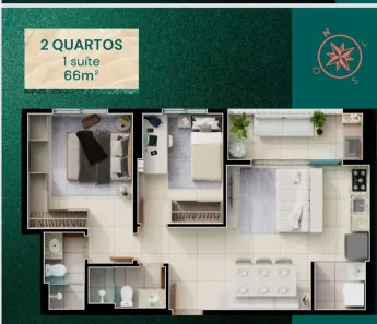 Apartamento com 2 Quartos à venda, 66m² no Setor Bueno, Goiânia