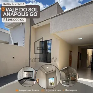 Casa com 3 Quartos à venda, 93m² no Residencial Vale do Sol, Anápolis
