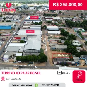 Lote/Terreno à venda, 474m² no Raiar do Sol, Boa Vista