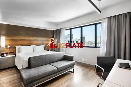 Flat com 1 Quarto para alugar, 28m² no Indianópolis, São Paulo