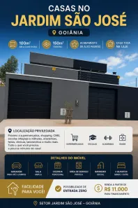 Casa com 3 Quartos à venda, 100m² no Jardim São José, Goiânia