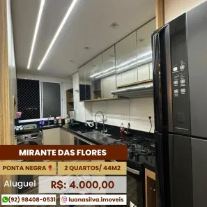 Apartamento com 2 Quartos para alugar, 47m² no Ponta Negra, Manaus