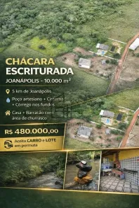 Fazenda/Sítio com 2 Quartos à venda, 10000m² no Joanápolis, Anápolis