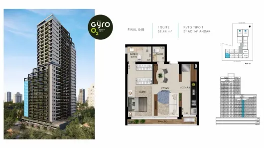 Flat com 1 Quarto à venda, 52m² no Serrinha, Goiânia