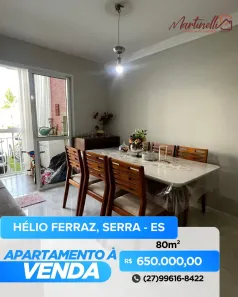 Apartamento com 3 Quartos à venda, 70m² no Hélio Ferraz, Serra