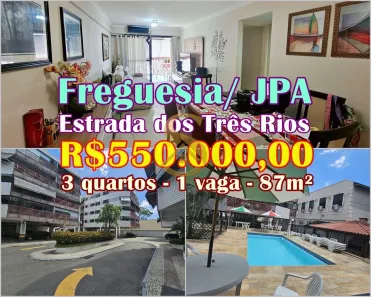 Apartamento com 3 Quartos à venda, 87m² no Freguesia (Jacarepaguá), Rio de Janeiro