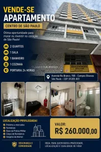 Apartamento com 2 Quartos à venda, 45m² no Campos Elíseos, São Paulo