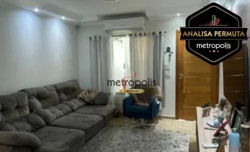 Sobrado com 3 Quartos à venda, 101m² no Vila Alzira, Santo André