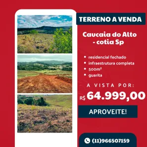 Lote/Terreno à venda, 500m² no dos Mendes (Caucaia do Alto), Cotia