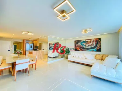 Apartamento com 3 Quartos para alugar, 137m² no Gonzaga, Santos