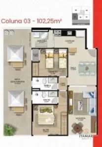 Apartamento com 2 Quartos à venda, 102m² no Praia do Morro, Guarapari