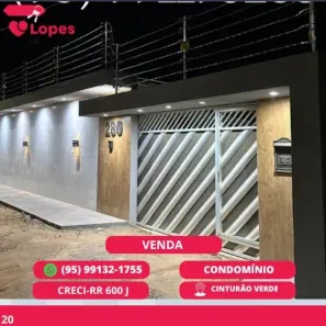 Casa de Condomínio com 4 Quartos à venda, 200m² no Cinturão Verde, Boa Vista