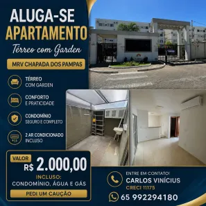 Apartamento com 2 Quartos para alugar, 44m² no Coxipó, Cuiabá