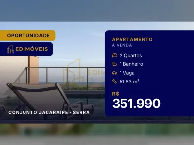 Apartamento com 2 Quartos à venda, 51m² no Conjunto Jacaraípe, Serra