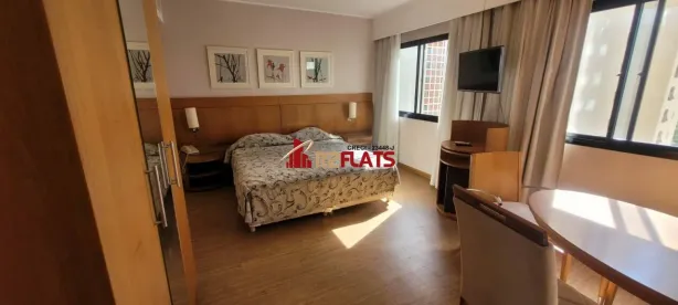 Flat com 1 Quarto para alugar, 28m² no Indianópolis, São Paulo