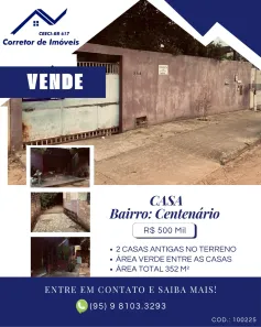 Lote/Terreno à venda, 352m² no Centenário, Boa Vista