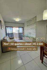 Apartamento com 2 Quartos para alugar, 70m² no Campo Grande, Recife