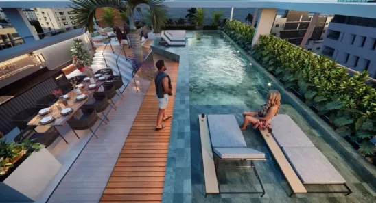 Flat com 1 Quarto à venda, 34m² no Tambaú, João Pessoa