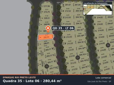 Lote/Terreno à venda, 280m² no Loteamento Residencial Luz da Esperança, São José do Rio Preto