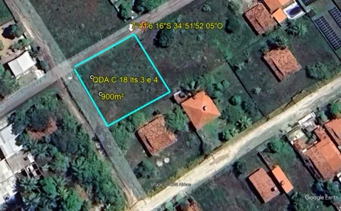 Lote/Terreno à venda, 900m² no Atapuz, Goiana