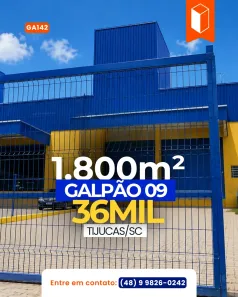 Galpão/Depósito/Armazém para alugar, 1800m² no Centro, Tijucas